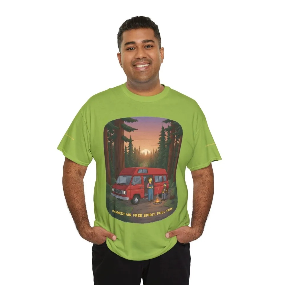 9619319800006131298_2048.jpeg Unisex Heavy Cotton Tee — "Forest Air Free Spirit Full Tank" Design Sitcom-Line