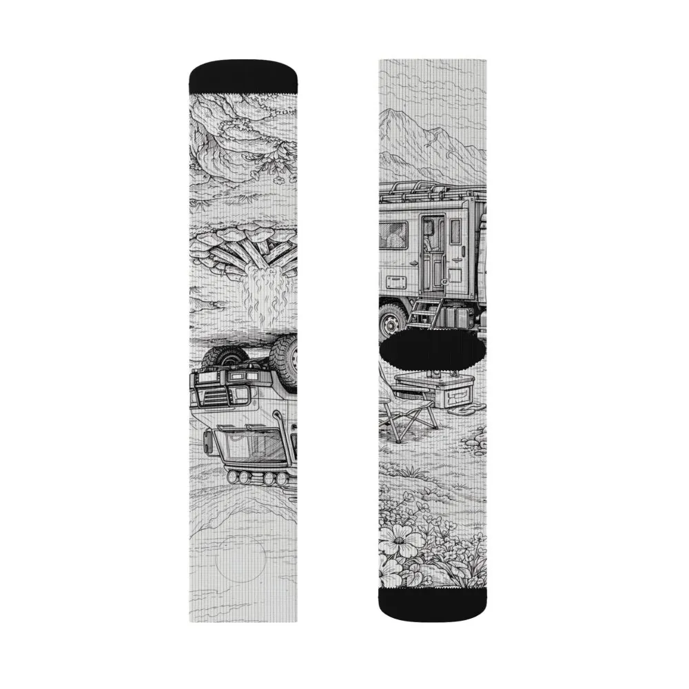 9623183975657201835_2048.jpeg Sublimation Socks — Retro Camper Roadtrip Crew Socks