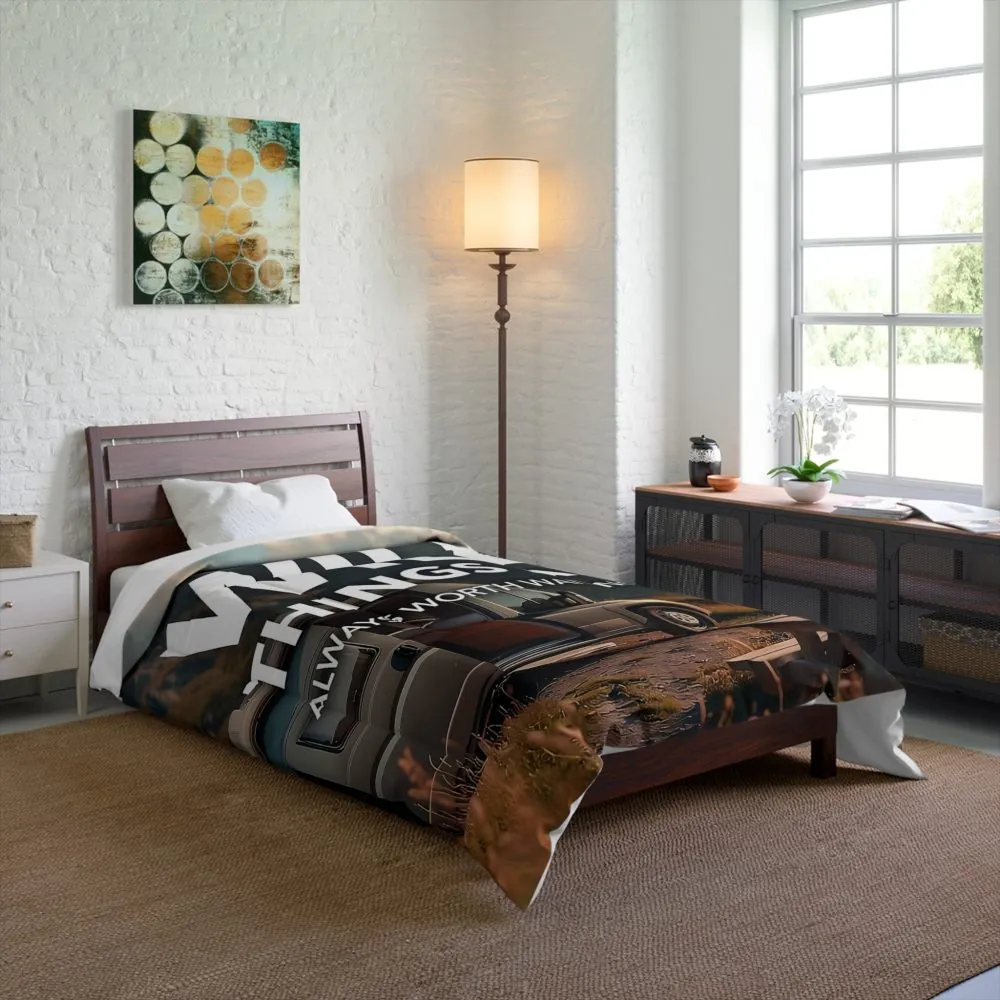Comforter — "Wild Things Are Always Worth Waiting For" Adventure Travel Bedding