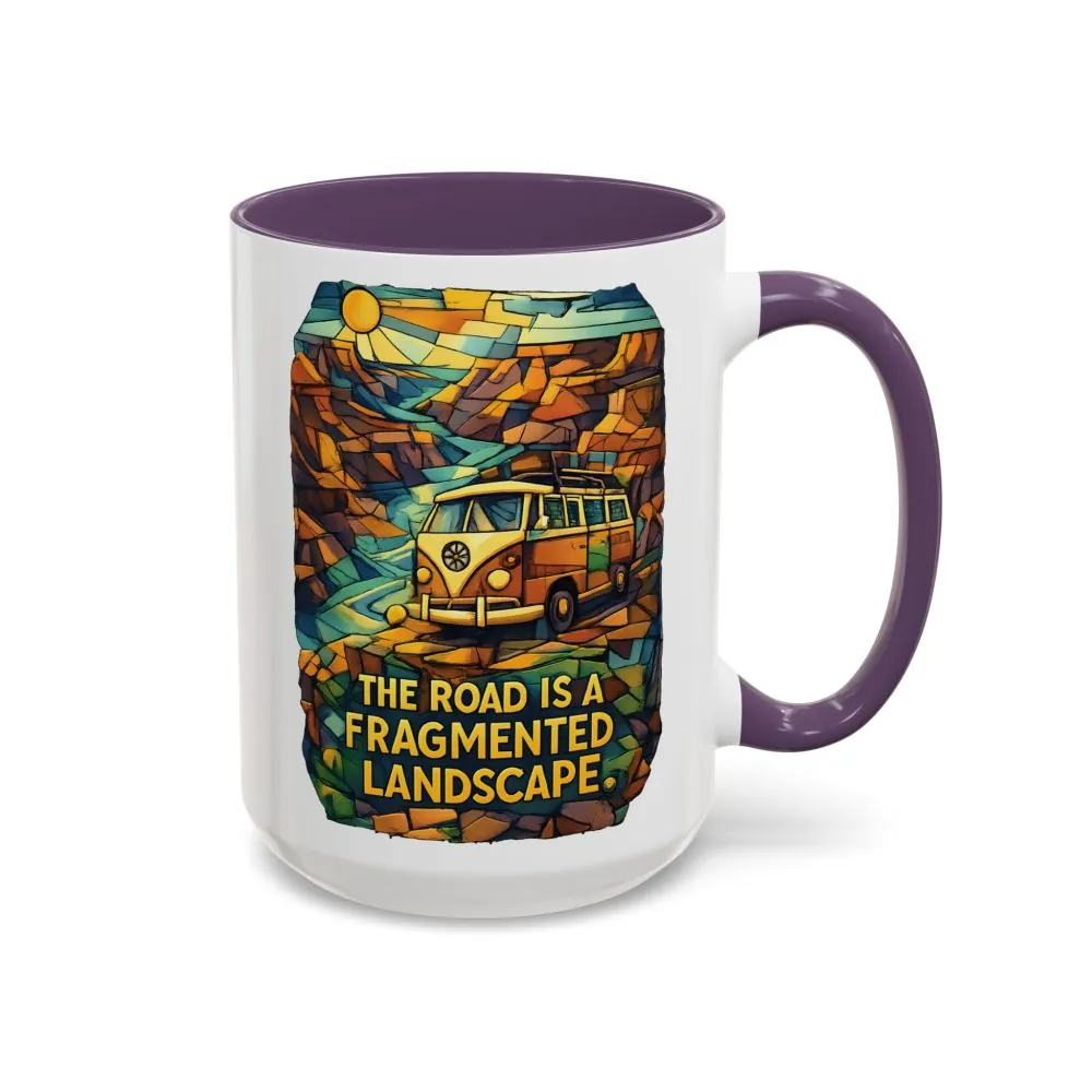 9662719751267537663_2048.jpeg Accent Coffee Mug (11, 15oz) — "The Road Is A Fragmented Landscape" Design Cubic-Line