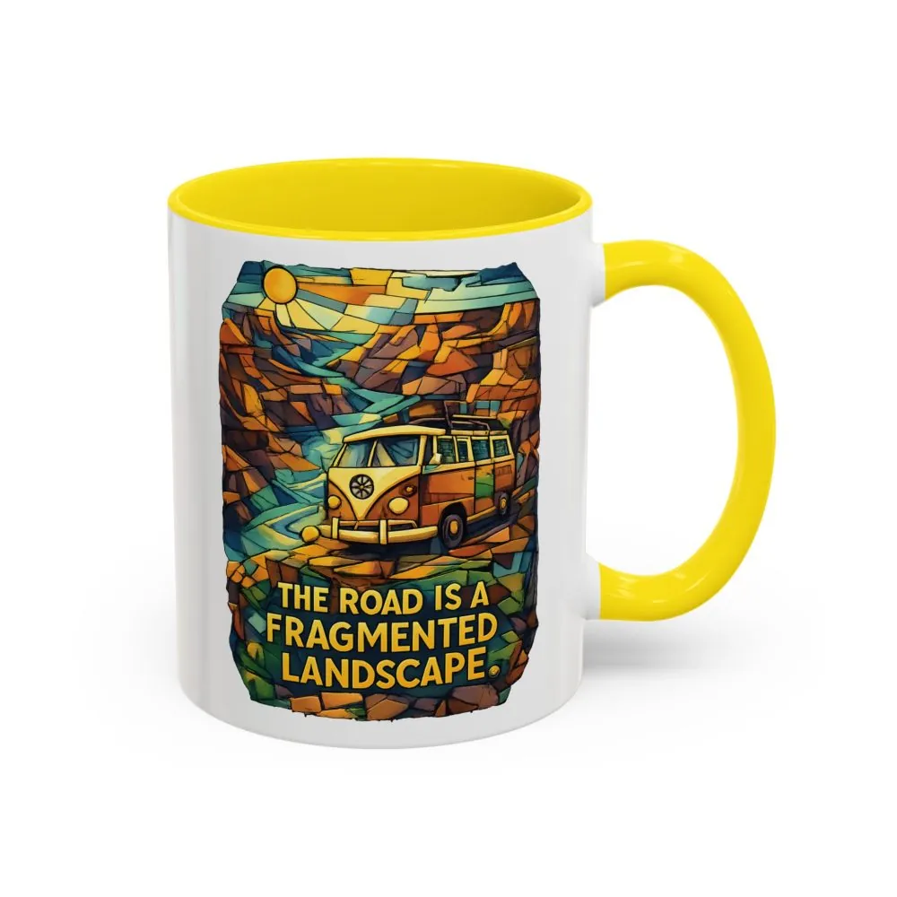 9690391350430479978_2048.jpeg Accent Coffee Mug (11, 15oz) — "The Road Is A Fragmented Landscape" Design Cubic-Line