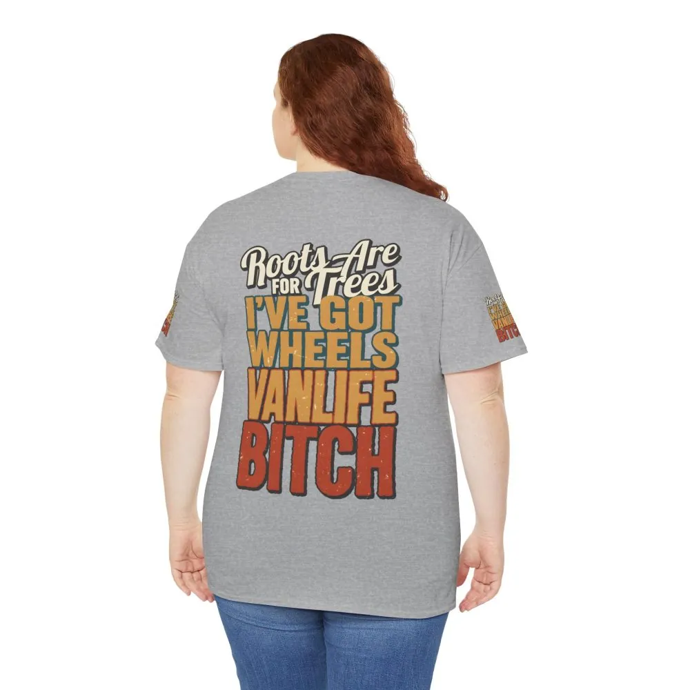 Unisex Heavy Cotton Tee — "Roots Are For Trees" Design F**K-Line
