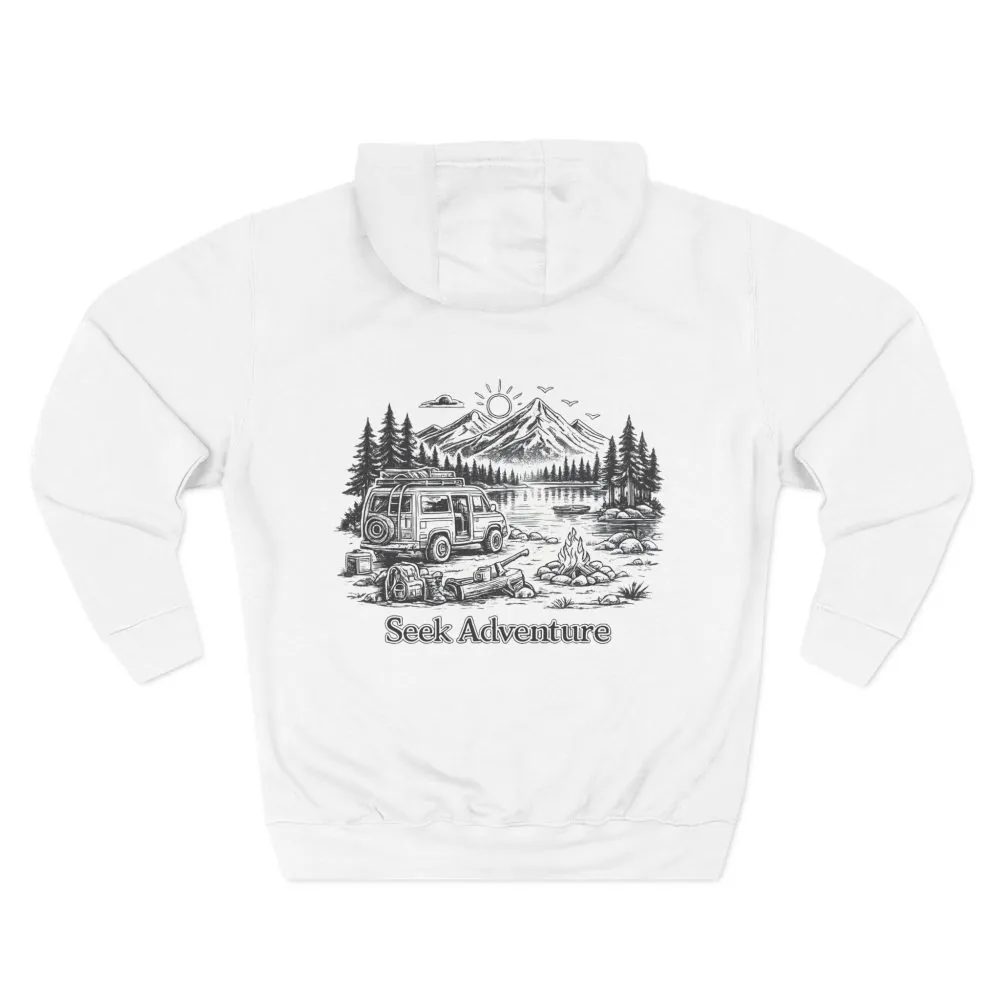 9706699478409064361_2048.jpeg Three-Panel Fleece Hoodie - "Seek Adventure" Design Minimal-Line