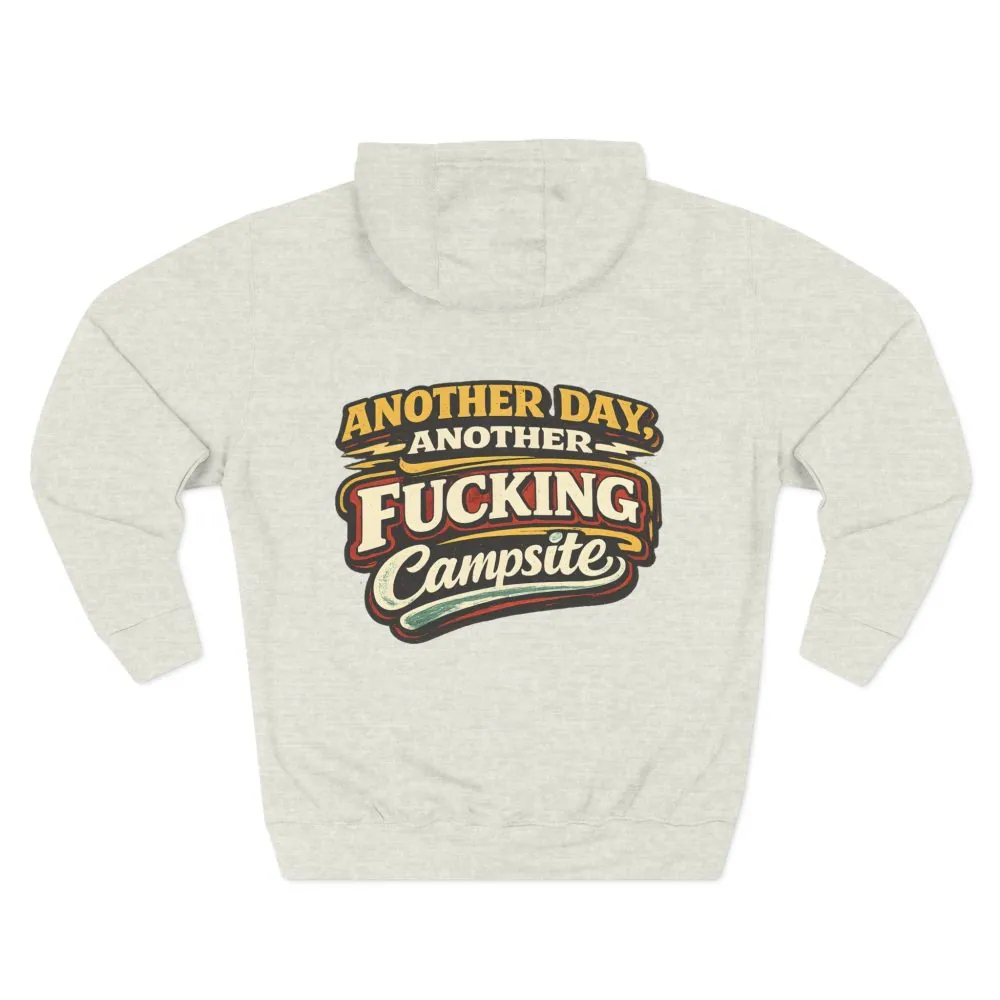 Three-Panel Fleece Hoodie - "Another Day" Design F**K-Line