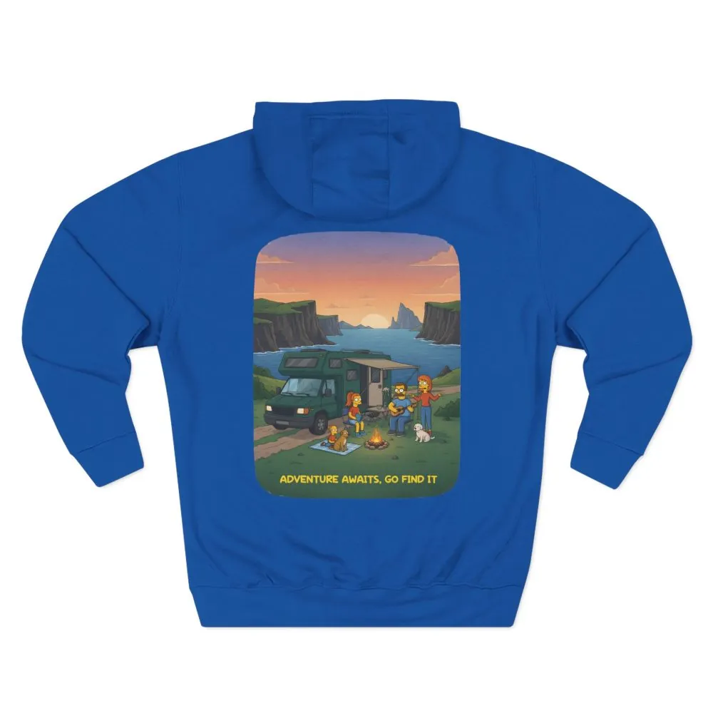 9759431279181296474_2048.jpeg Three-Panel Fleece Hoodie - "Adventure Awaits-Go Find It"" Design Sitcom-Line