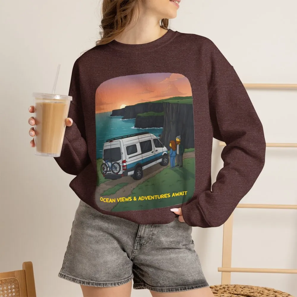 9767391982038998232_2048.jpeg Unisex Heavy Blend™ Crewneck Sweatshirt — "Ocean Views-Adventures Awaits" Design Sitcom-Line