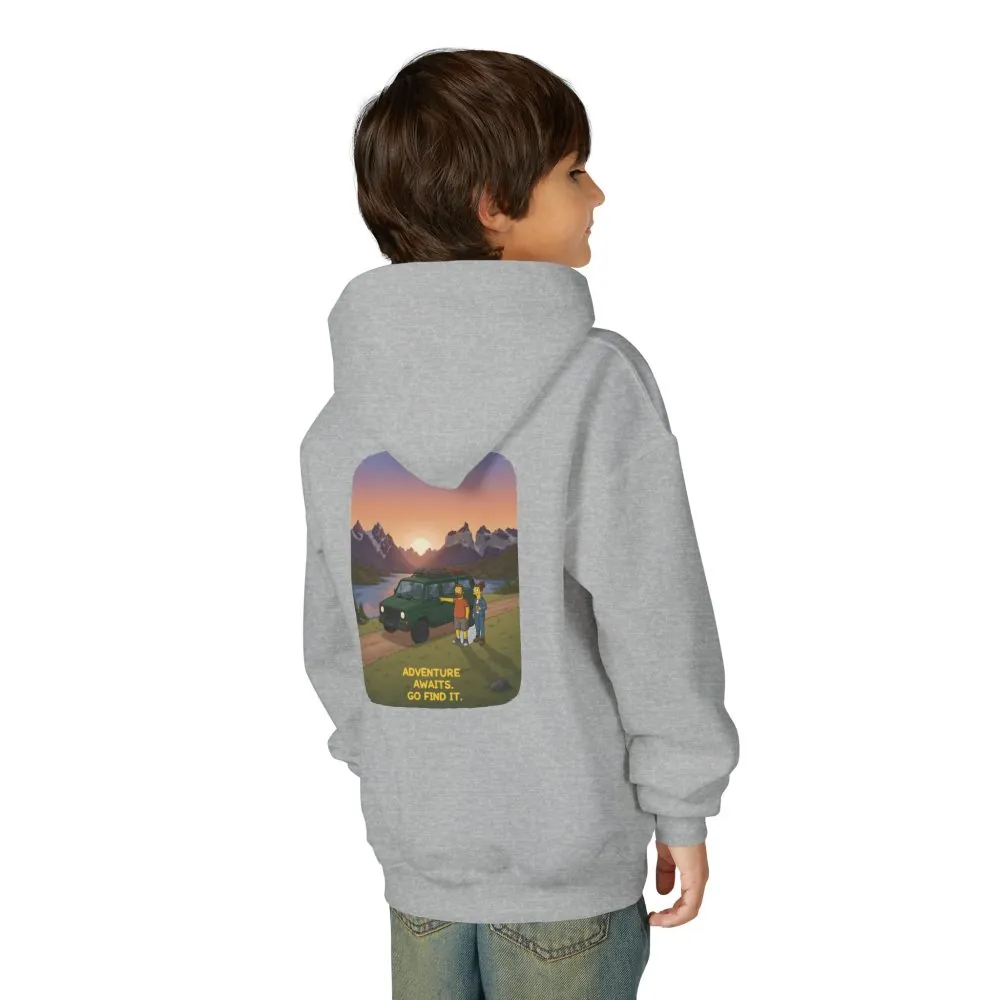 9779964864278102336_2048.jpeg Youth Hoodie(Gildan) – "Adventure Awaits-Go Find It" (Design Sitcom-Line)