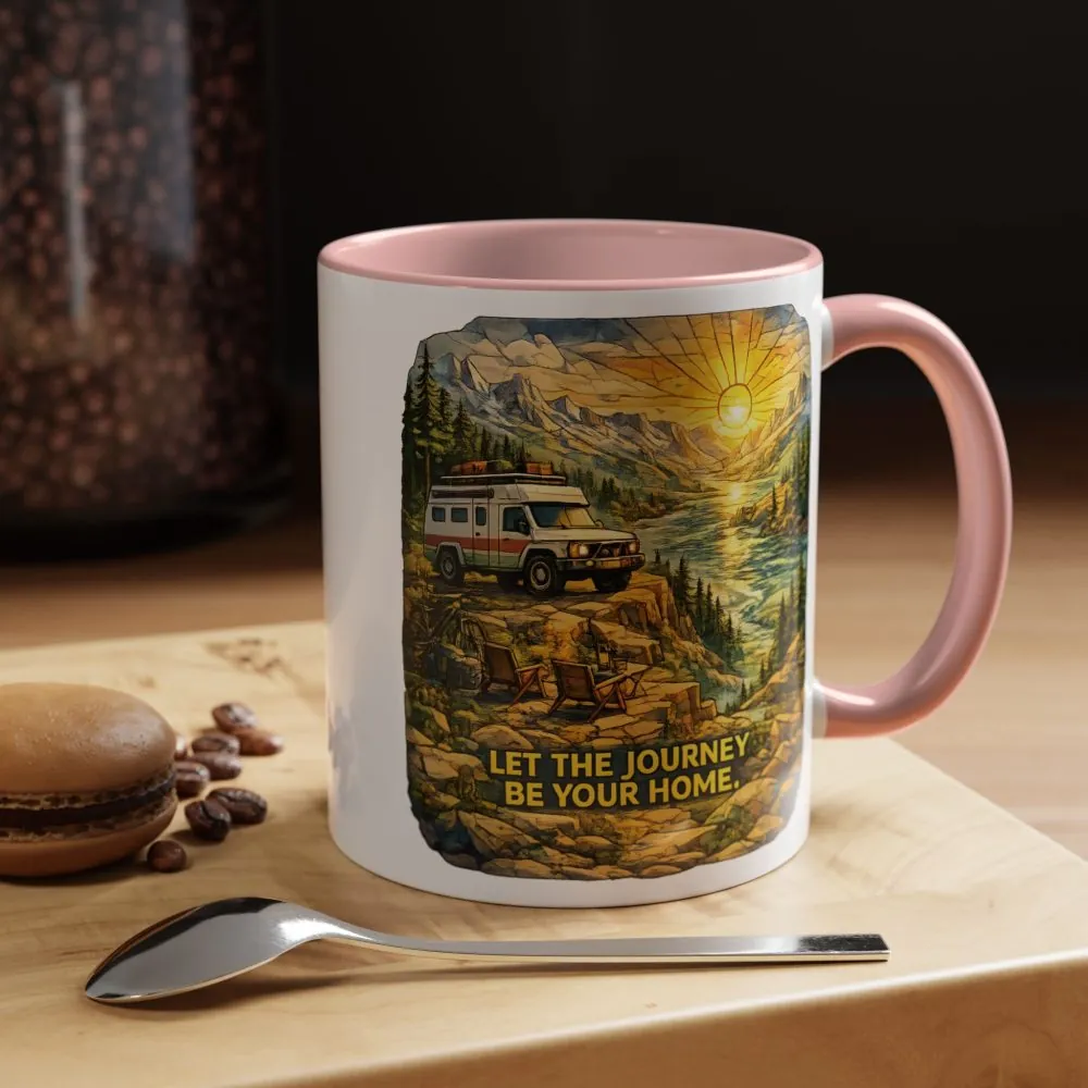 9803491897949834762_2048.jpeg Accent Coffee Mug (11, 15oz) — "Let The Journey Be Your Home" Design Cubic-Line