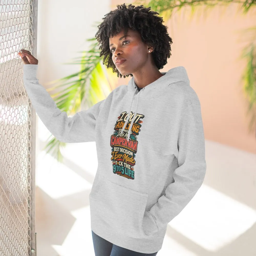Three-Panel Fleece Hoodie - "I Quit Adulting" Design F**K-Line