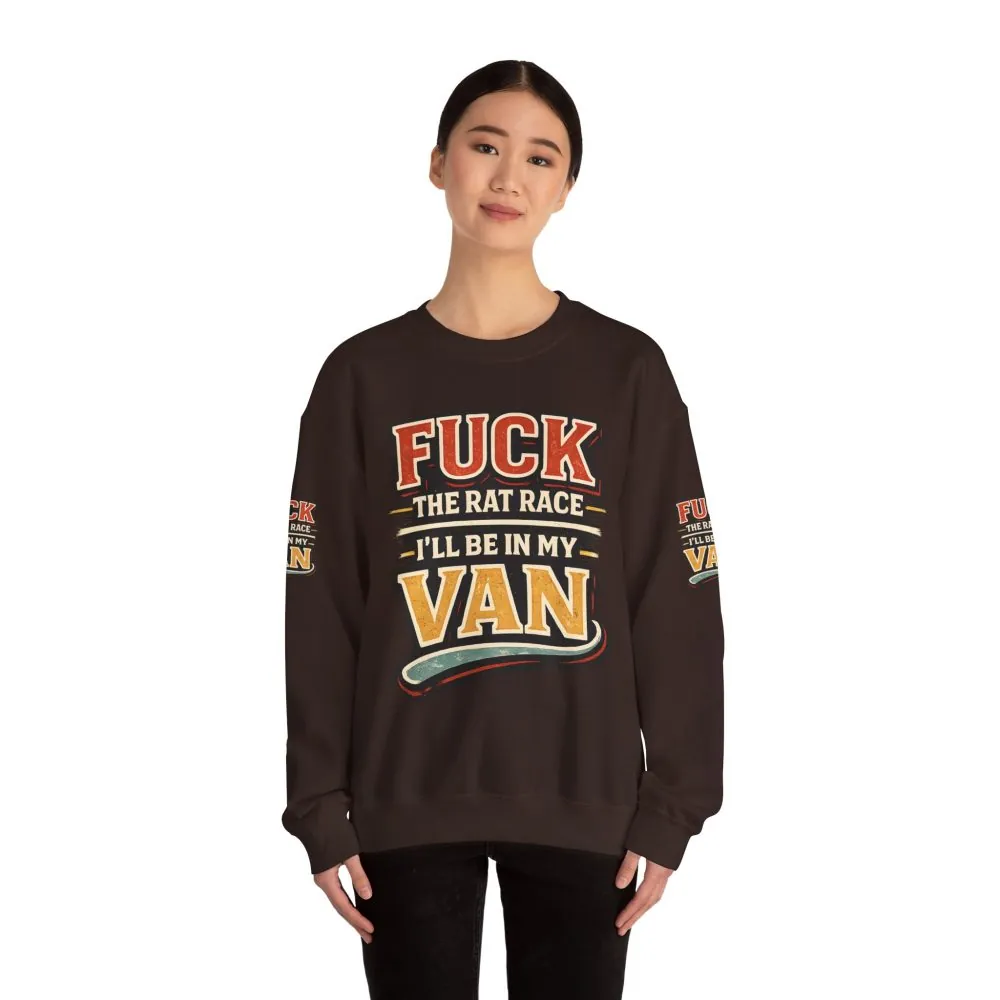 9827206584065811834_2048.jpeg Unisex Heavy Blend™ Crewneck Sweatshirt — "Fuck The Rat Race" Design F**K-Line