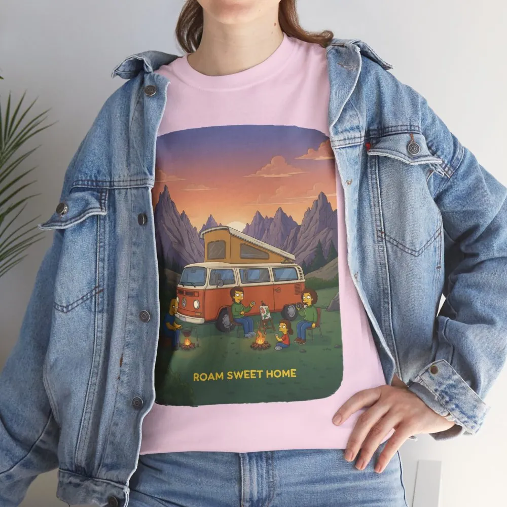 9835362172551019586_2048.jpeg Unisex Heavy Cotton Tee — "Roam Sweet Home" Design Sitcom-Line