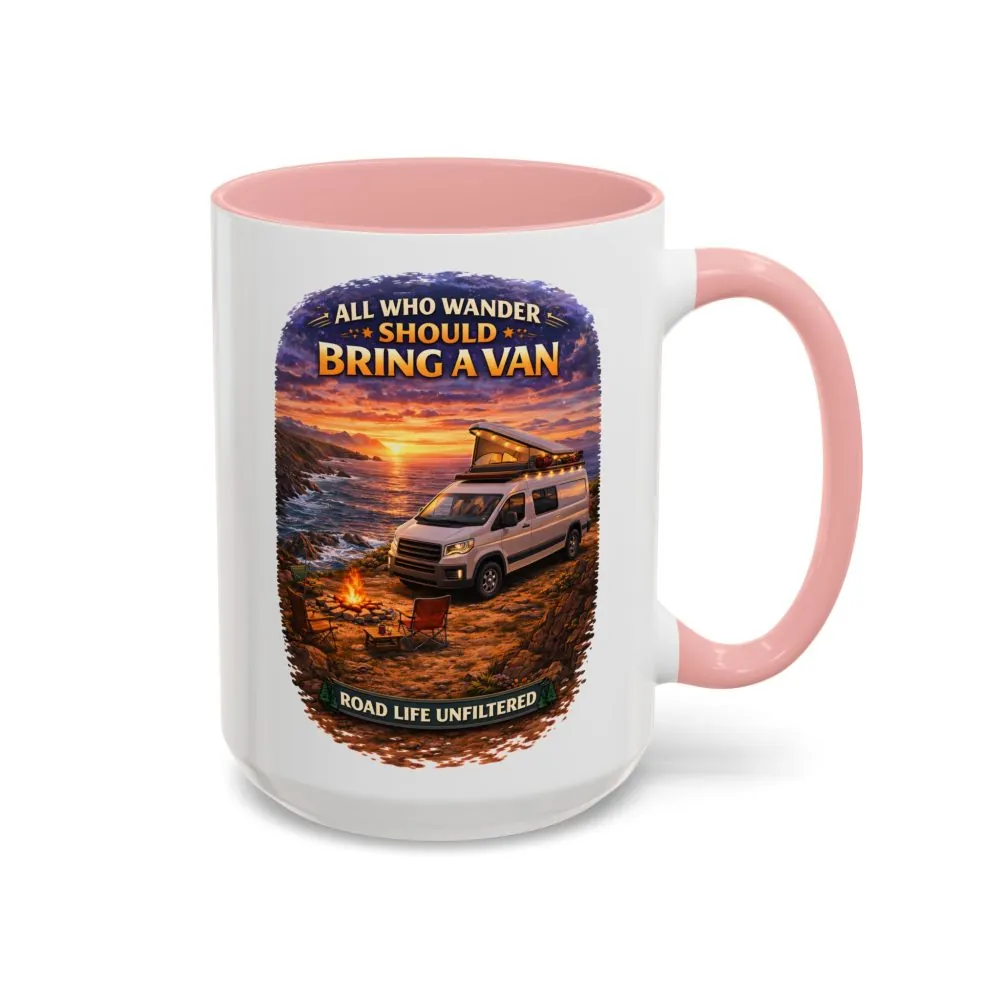 9837869692126340750_2048.jpeg Accent Coffee Mug (11, 15oz) — "All Who wander Should Bring A Van" Design Scenic-Line