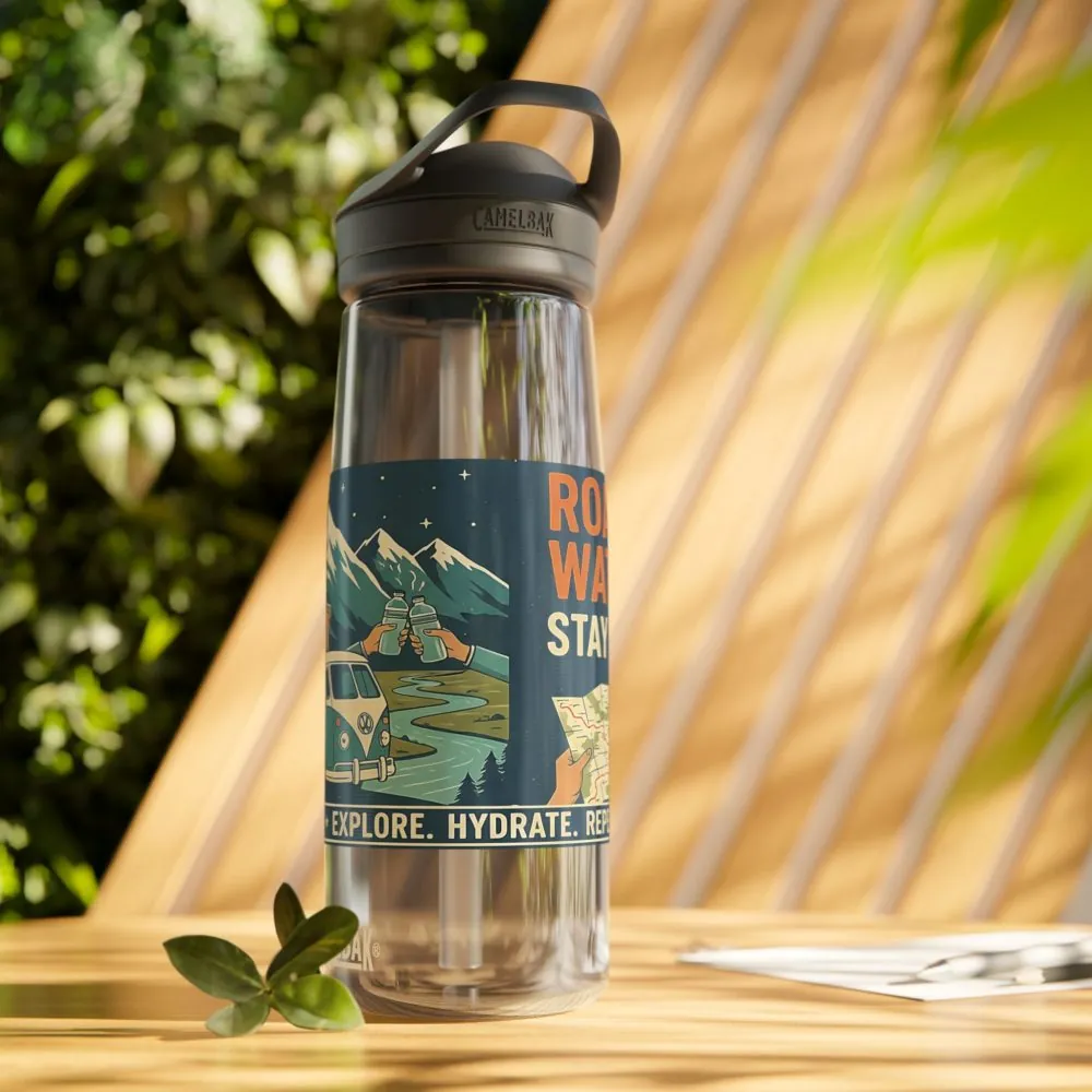 Water Bottle — CamelBak Eddy 20/25oz, "Road. Water. Stay Wild."
