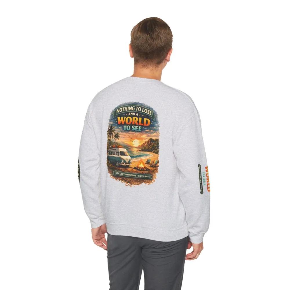 Unisex Heavy Blend™ Crewneck Sweatshirt — "Nothing To Lose" Design Scenic-Line