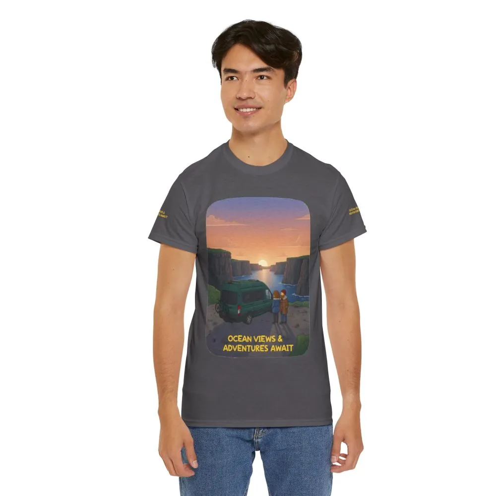 987428906148291555_2048.jpeg Unisex Heavy Cotton Tee — "Ocean Views-Adventures Awaits" Design Sitcom-Line