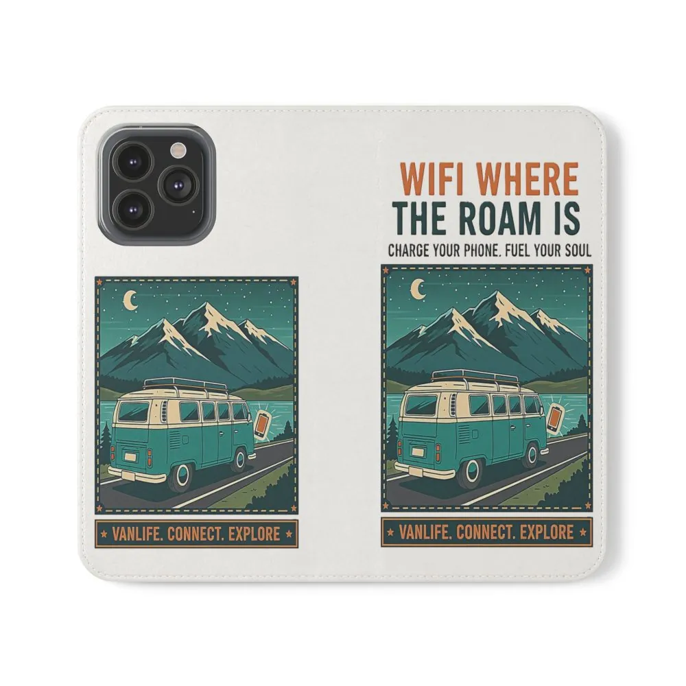 9882745293084607209_2048.jpeg Flip Phone Case — “WiFi Where the Roam Is” Vanlife Wallet Case