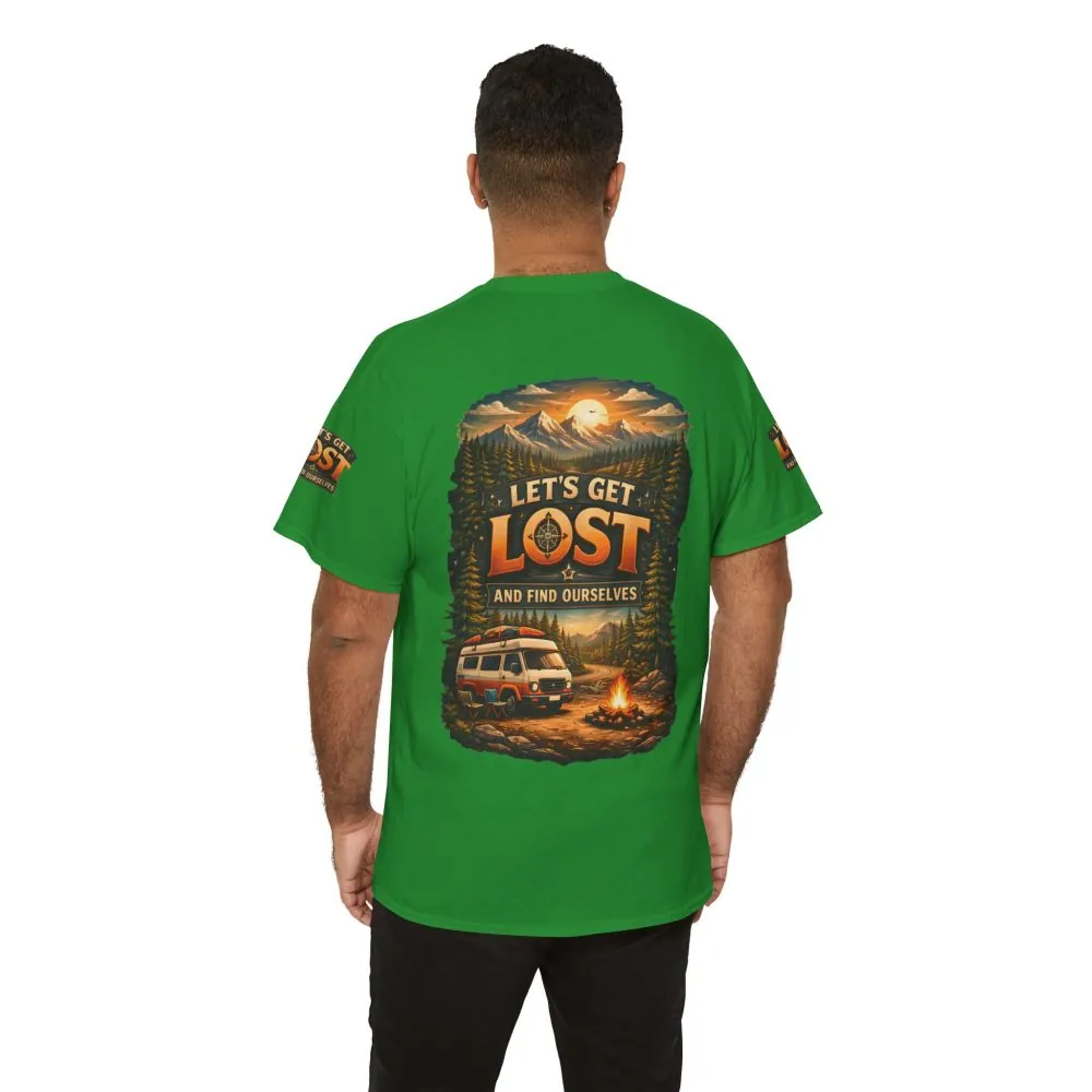 Unisex Heavy Cotton Tee — "Let´s Get Lost And Found Ourselfs" Design Scenic-Line