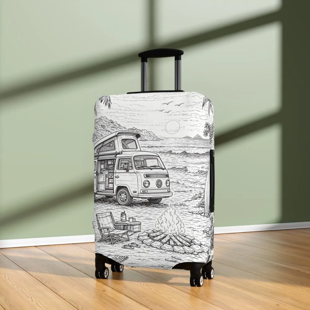 9901622286293053902_2048.jpeg Luggage Cover — Adventure Camper Sketch Travel Suitcase
