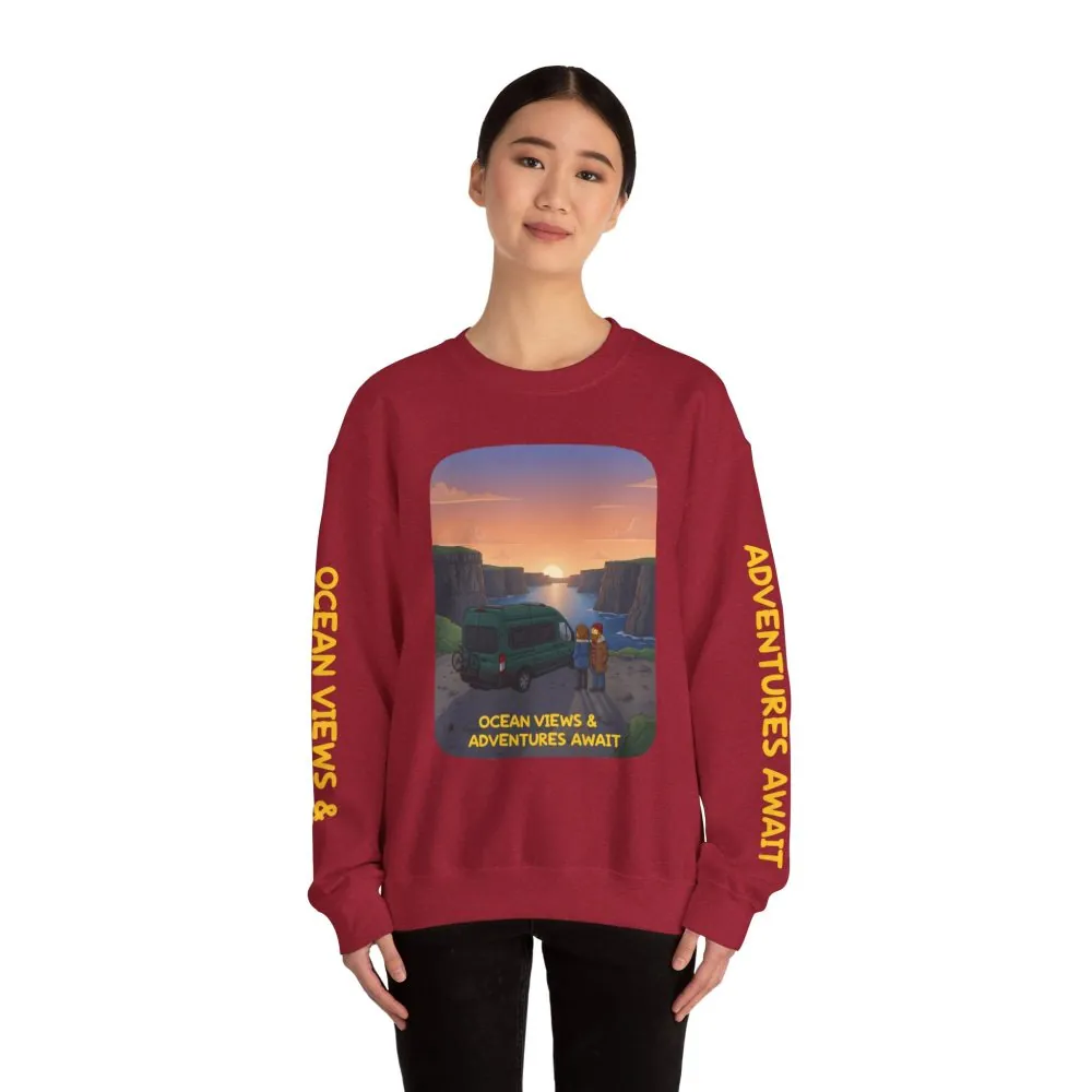 9905465888506945257_2048.jpeg Unisex Heavy Blend™ Crewneck Sweatshirt — "Ocean Views-Adventures Awaits" Design Sitcom-Line