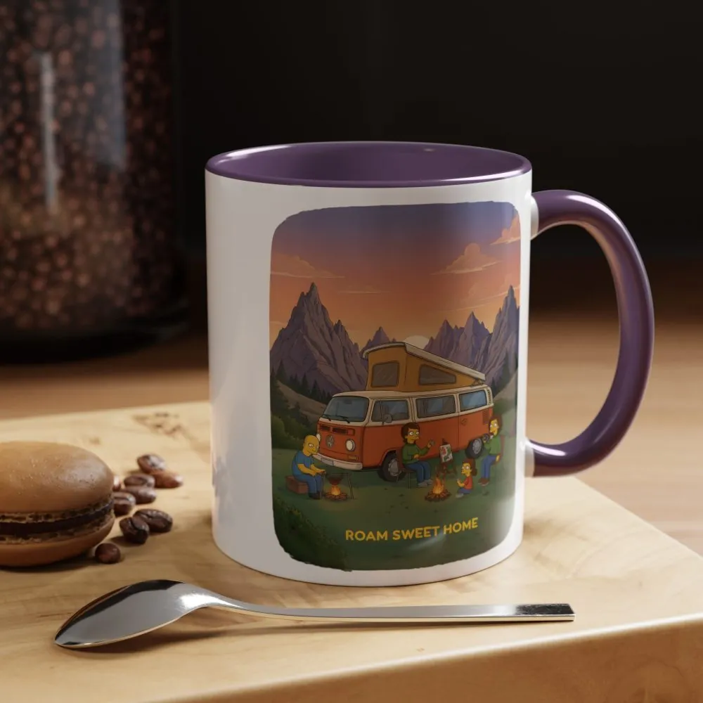 Accent Coffee Mug (11, 15oz) — "Roam Sweet Home" Design Sitcom-Line