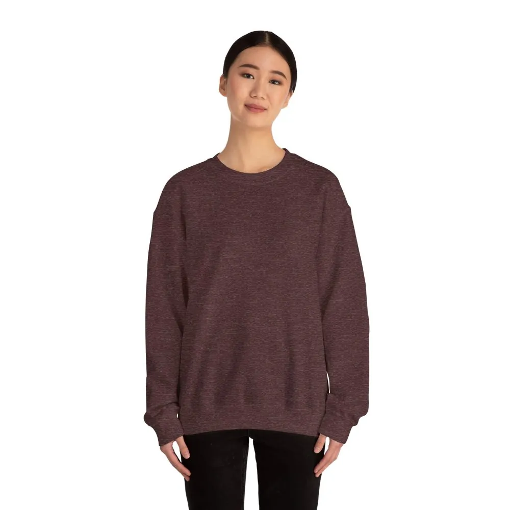 Crewneck Sweatshirt — "Adventure Awaits-Go Where You Feel Most Alive" (Only Back printed) Vintage Camper Van Outdoor Graphic