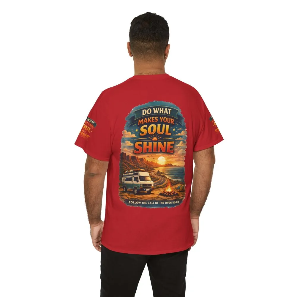 Unisex Heavy Cotton Tee — "Do What Makes Your Soul Shine" Design Scenic-Line