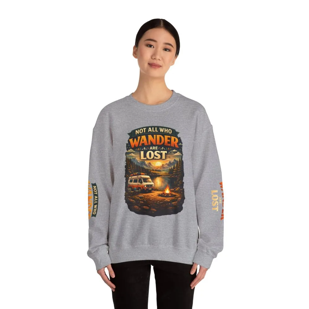 9963961079546570171_2048.jpeg Unisex Heavy Blend™ Crewneck Sweatshirt — "Not All Who Wander Are Lost" Design Scenic-Line
