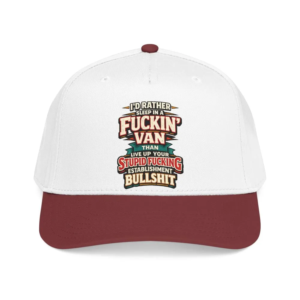 Baseball Cap - "I´d Rather Sleep in A Fucking Van" Design F**K-Line