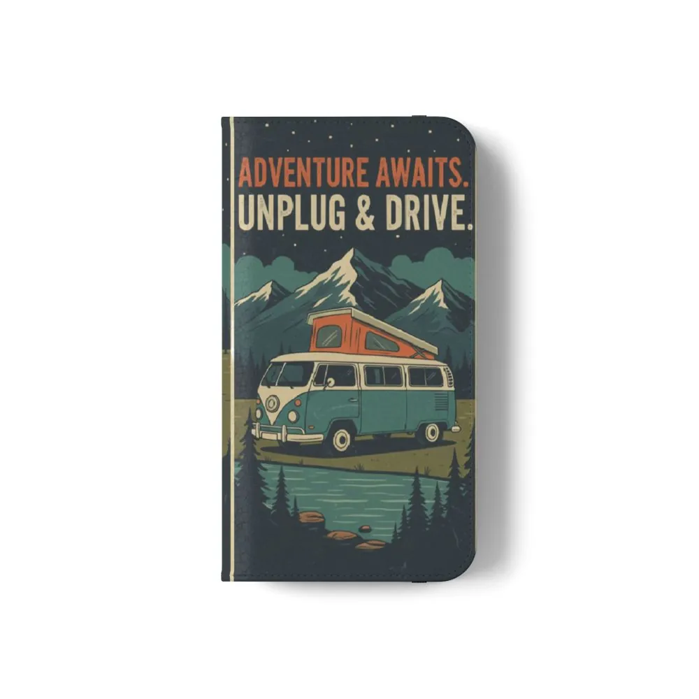 Flip Phone Case — "Fuel Your Journey, Not the Wifi" Wallet Cover