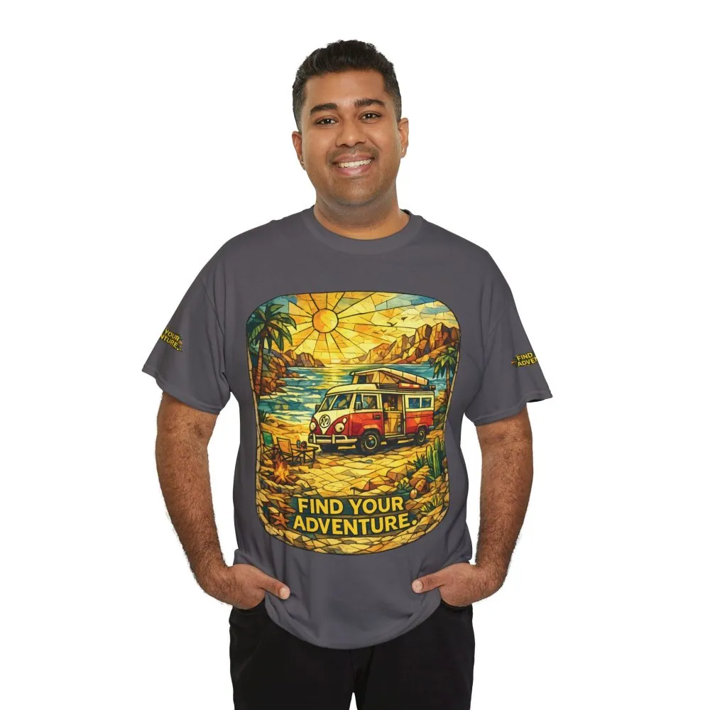 9993137253746140629_2048.jpeg Unisex Heavy Cotton Tee — "Find Your Adventure" Design Cubic-Line